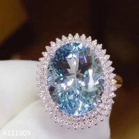 kjjeaxcmy boutique jewelry 925 sterling silver inlaid natural topaz ring female models support detection beautiful