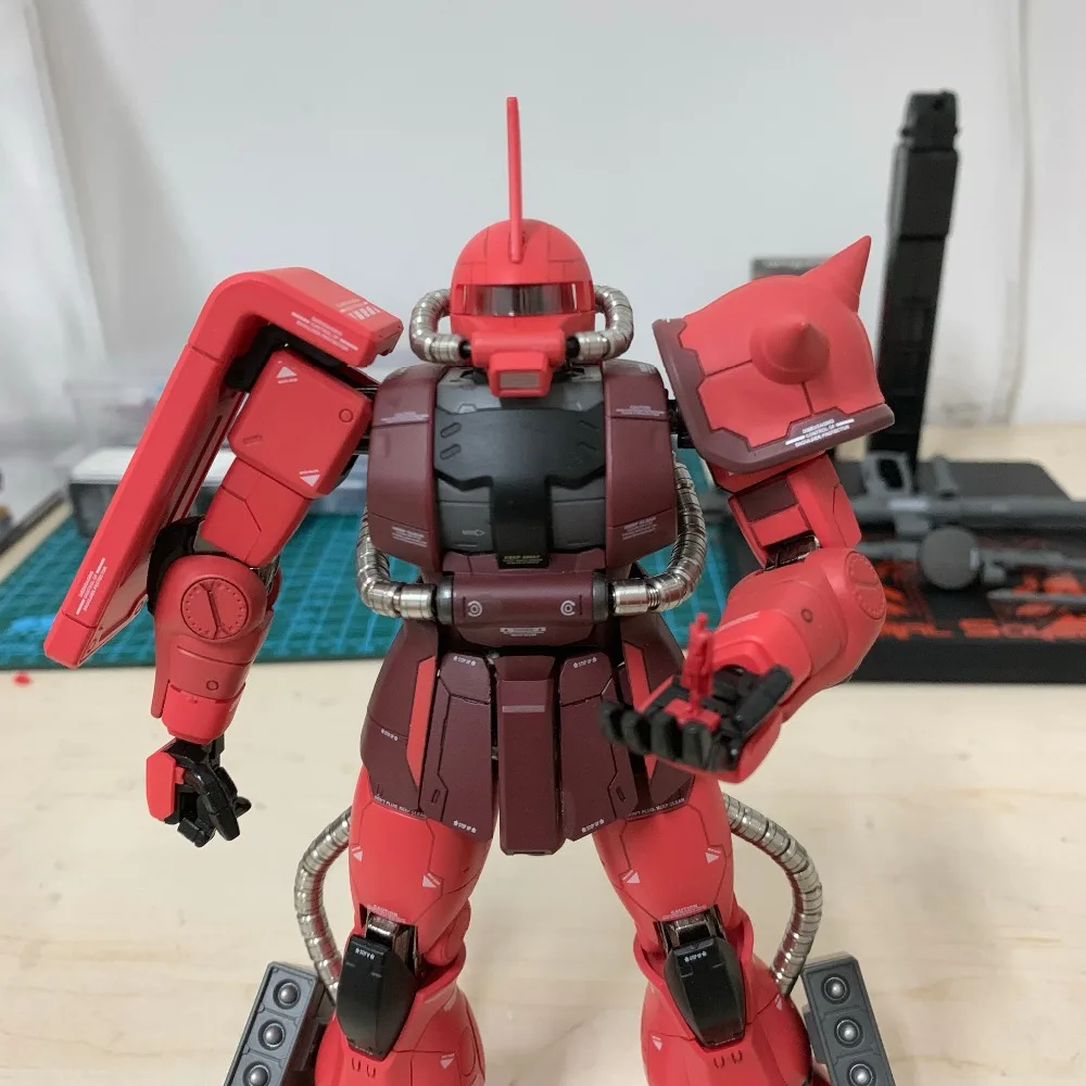 Металлический солдат MS 02 MB MG 1/100 Zaku Char Red gunдамская металлическая Готовая модель DM023