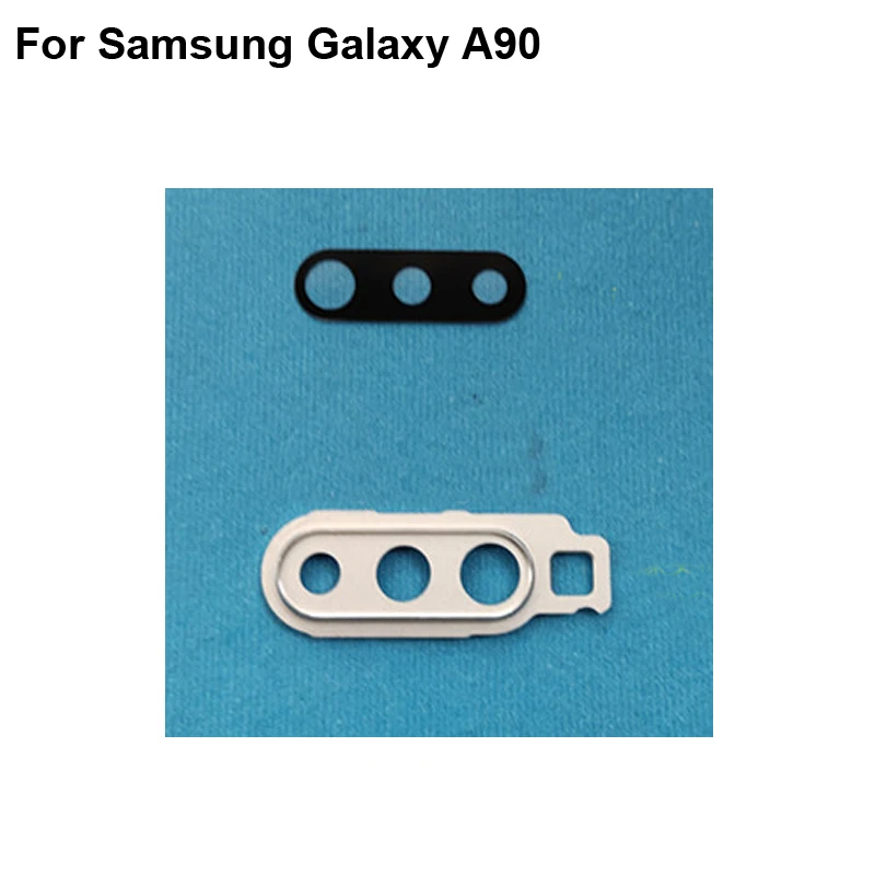 

For Samsung Galaxy A90 5G Rear Back Camera Glass Lens +Camera Cover Circle Housing Parts Replacement test good A 90 A9080