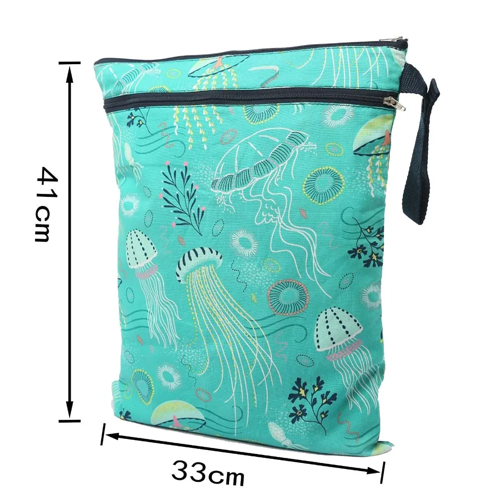 Многоразовые сумки для детских подгузников Влажная и сухая ткань сумка салфеток