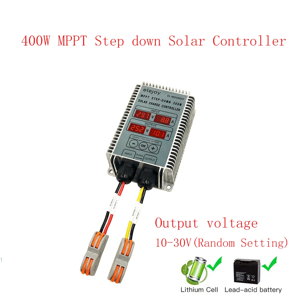Понижающий регулятор заряда солнечной батареи 18-55 В постоянного тока 400 Вт MPPT 10-30