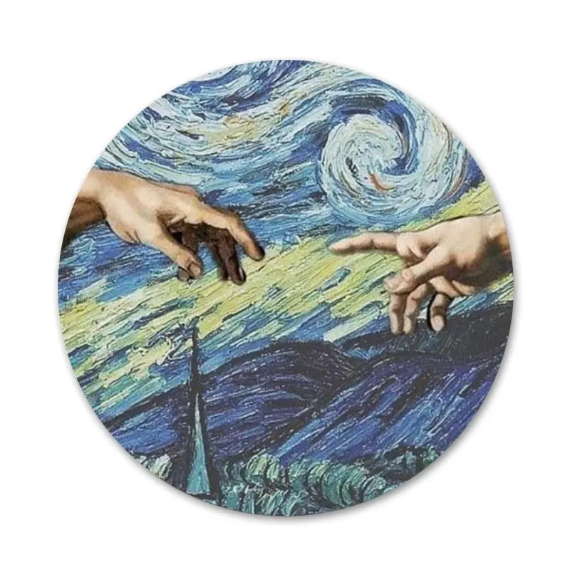 Звездная ночь Мона Лиза значок для одежды рюкзак украшение подарок | Дом и сад
