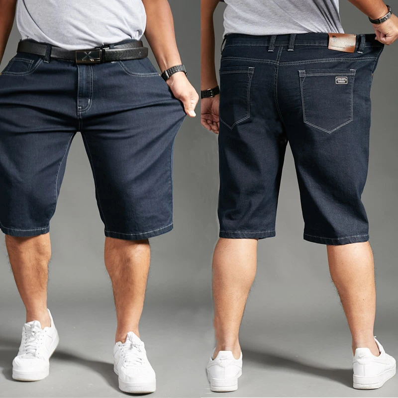30-48 Plus Size 2021 Summer High Quality Men Baggy short Pants Male Casual Street Denim Fashion Mens Knee lenght Jeans Trousers