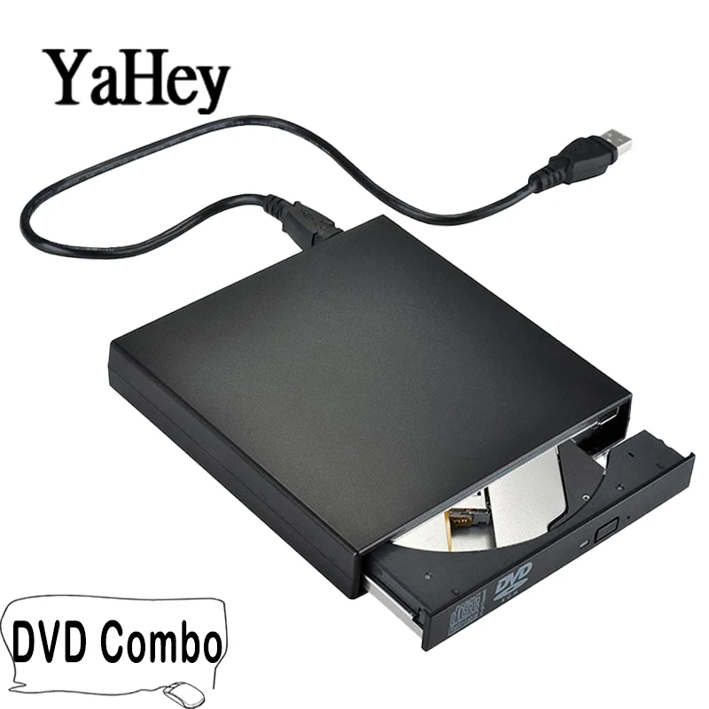 YAHEY внешние комбинированные оптические приводы DVD/CD-плеер компьютер PC CD-RW записывающее устройство портативный для ноутбука Windows 7/8