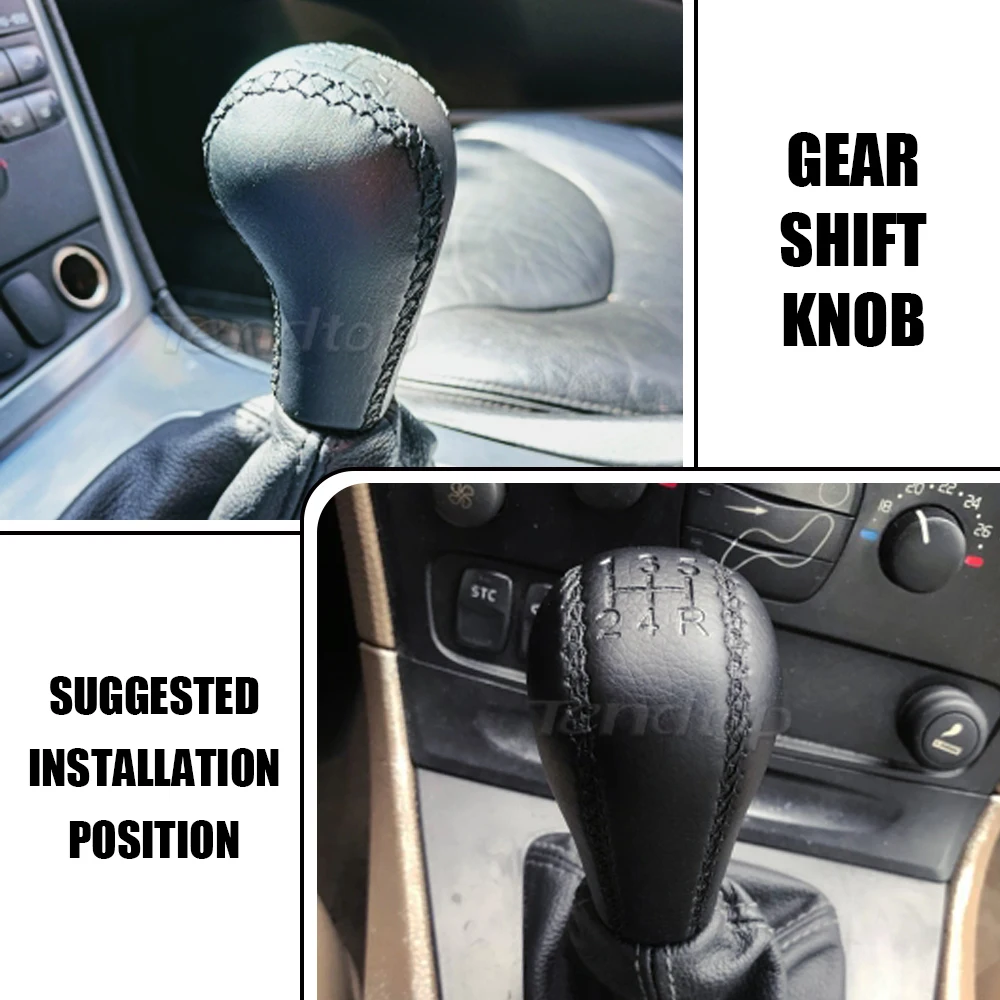 1 шт. 14 мм автомобильная ручка переключения передач для Volvo S60 S80 V70 XC70 швейная кожа