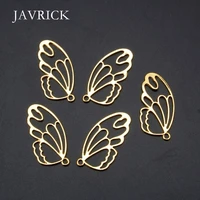 5pcs wings feather resin frames open bezels setting blank diy charm pendant earring necklace accessories jewelry making