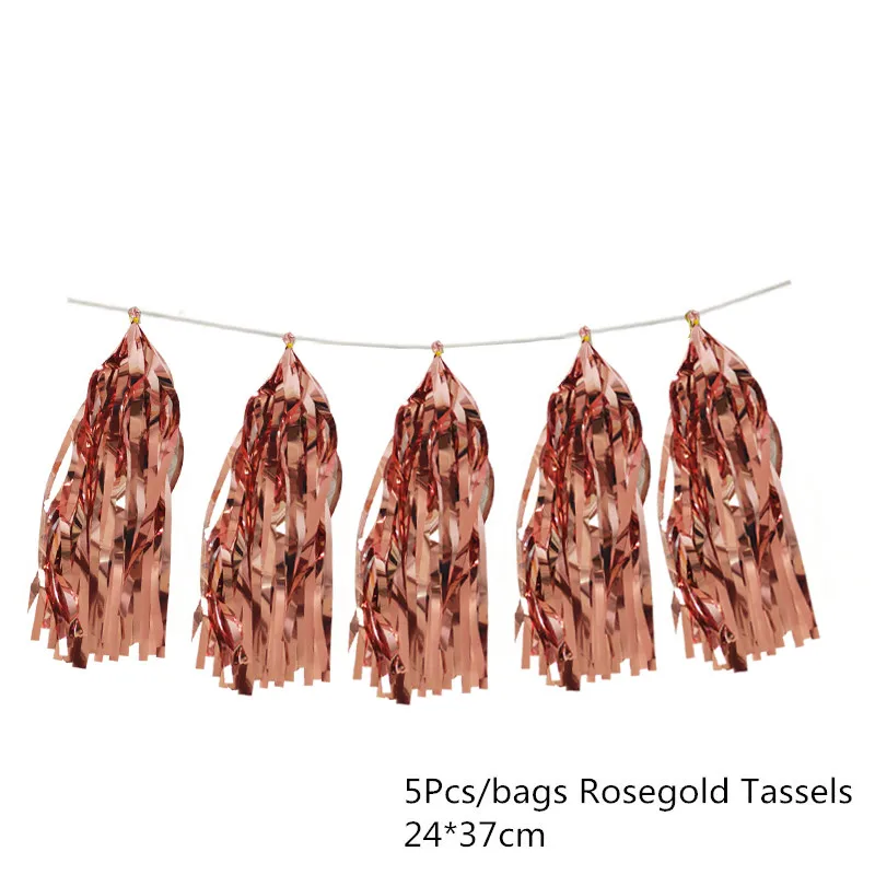 Chicinlife Rosegold 0-9 цифры шар с днем рождения сердце шар взрослых юбилей 1st украшения для свадьбы и дня рождения поставки - Цвет: 5Pcs