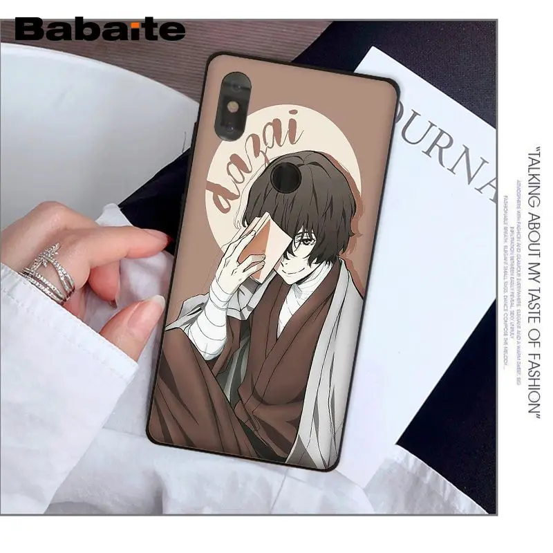 Babaite anime bungou stray dogs Dazai Osamu Phone Cover for Xiaomi MI MIX 2 2S MAX2 MAX3 6 8 8SE 9 9se Note 2 3 Redmi 5 plus