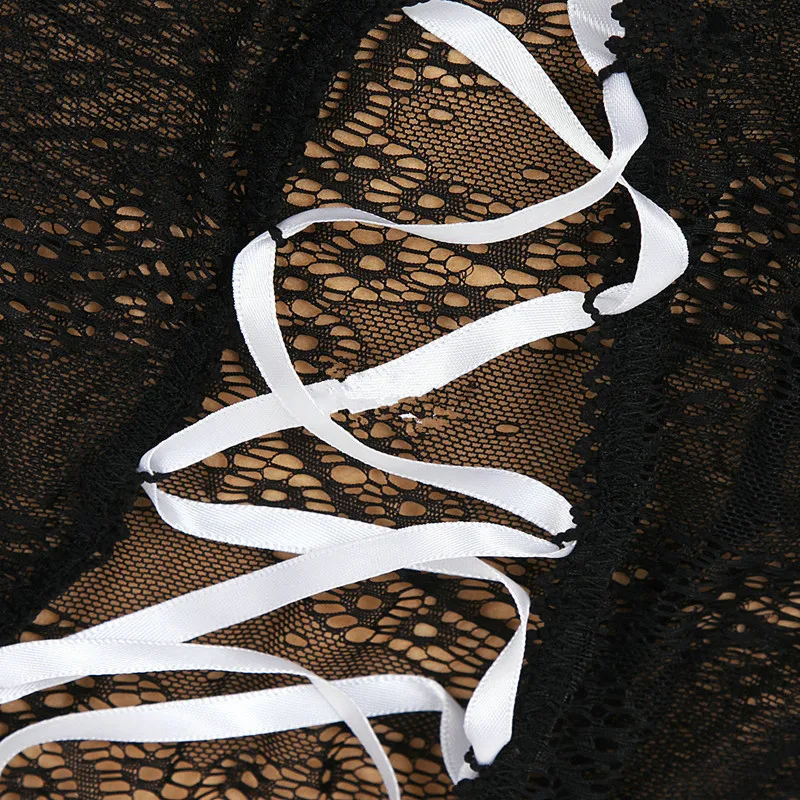 Кружевной прозрачный костюм кролика включает в себя чулки интимные товары