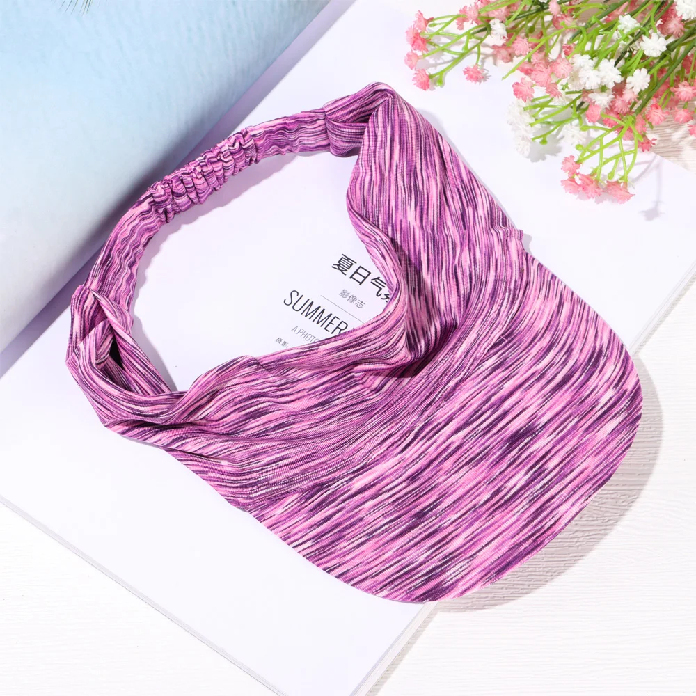 

Summer Empty Top Foldable Sport Running Hat Fashion Colorful Women Simple Quick Dry Tie Dye Beach Cap Ice Silk Sun Visor Hat