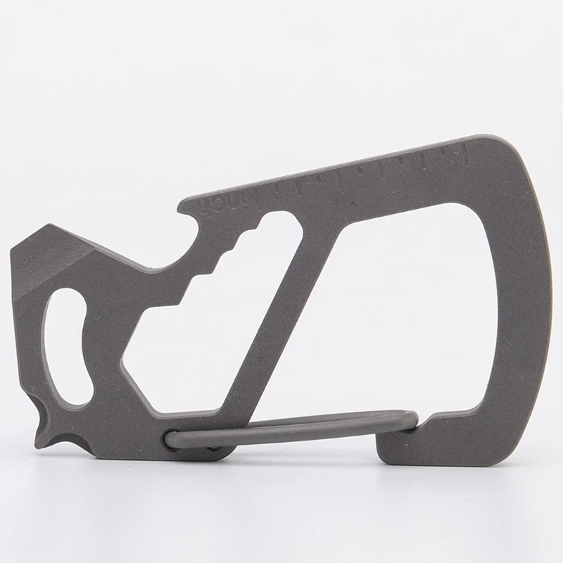 

Titanium Alloy Spring Buckle Climbing Carabiners Multifunctional EDC Keychain