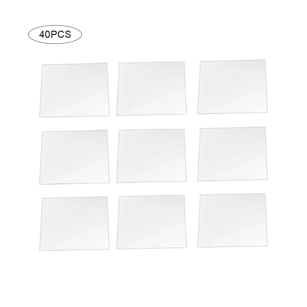 

40Pcs Glass Mirror Tiles Wall Sticker Square Self Adhesive Stick On DIY Home