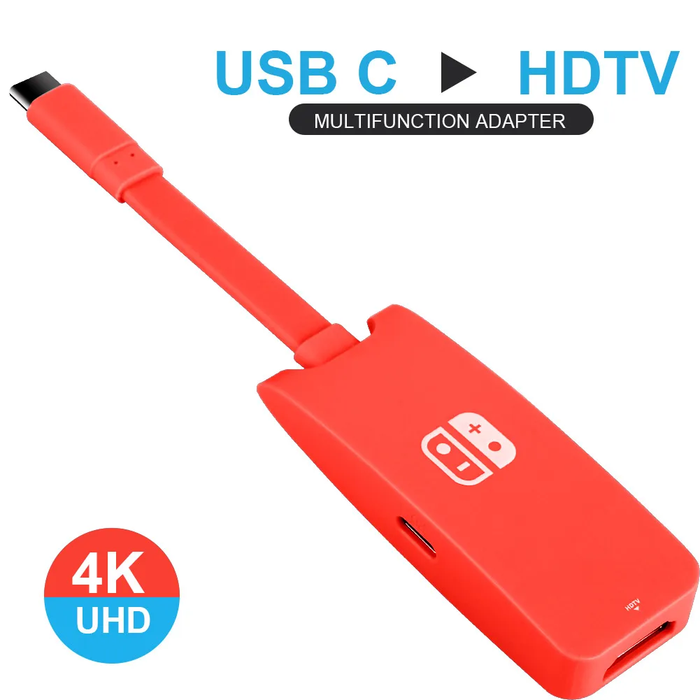 Многофункциональный адаптер Type-C для Nintendo Switch Hub USB-C to 4K * 2K HDTV PD зарядное
