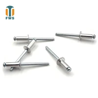 50 pcs din en iso 15979 gb t 12618 2 aluminum m4 6 12mm open end blind rivets with protruding head for furniture car