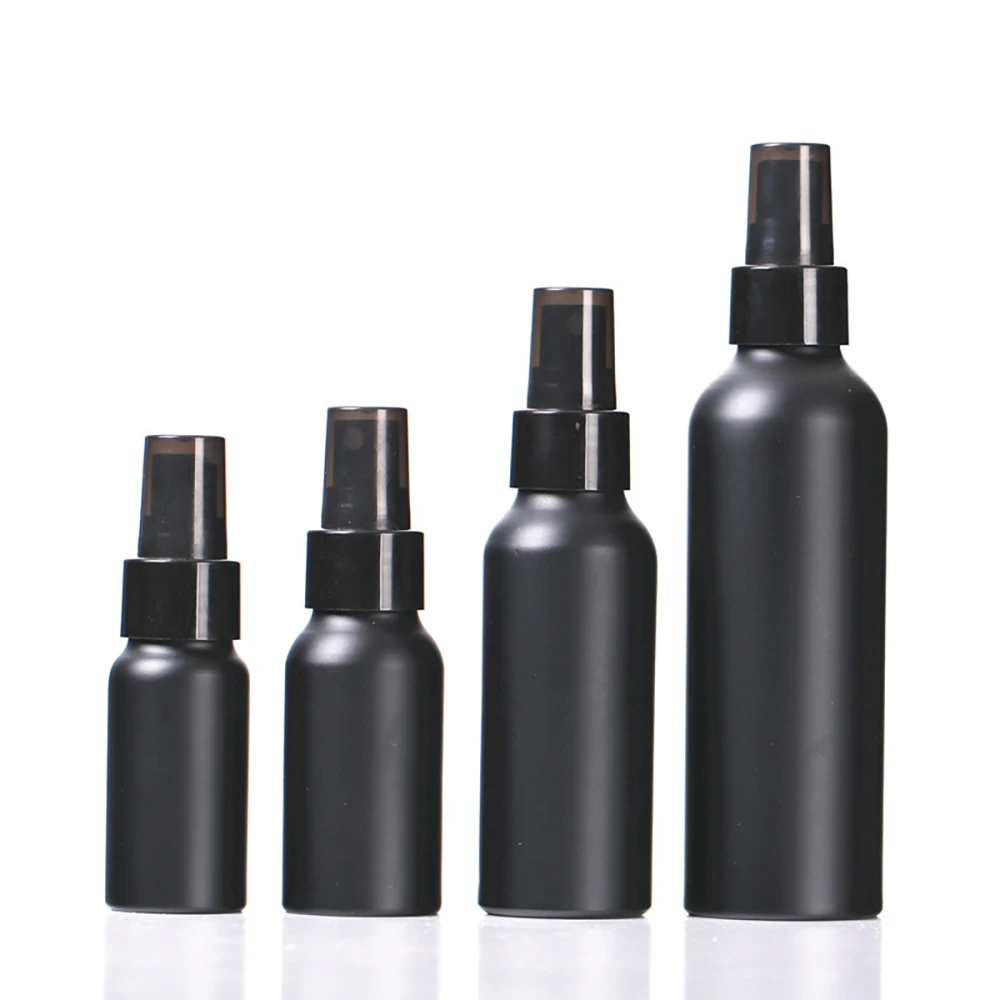 

30/50/100/150ml Black Aluminum Empty Bottle Perfume Spray Bottle Pure Lotion Essence Lotion Bottle Cosmetic Packaging Container