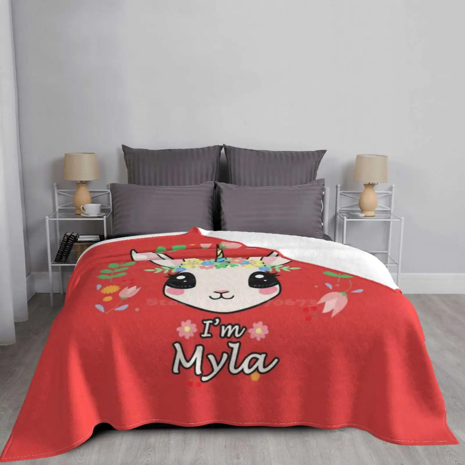 Мягкое теплое одеяло в виде кролика из м/ф я Единорог | Дом и сад