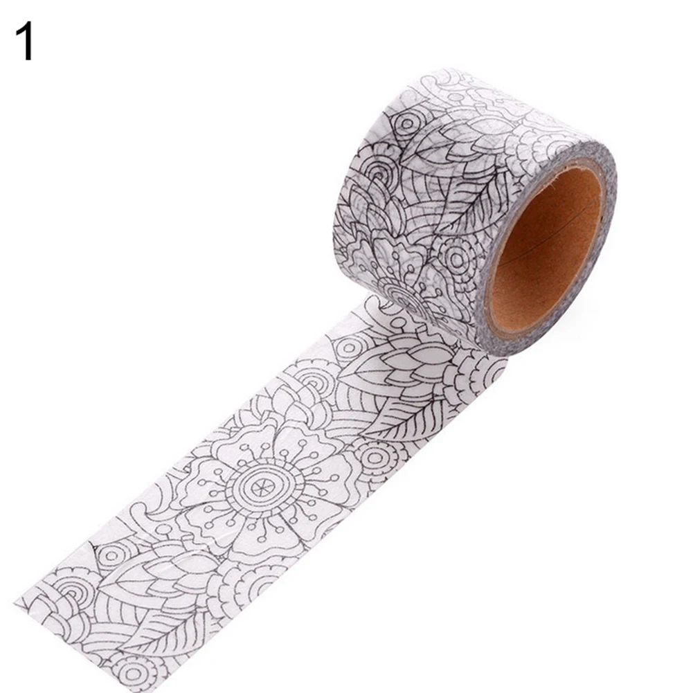 Японский милый каваи красочные цветы Маскировка листьев васи лента декоративная