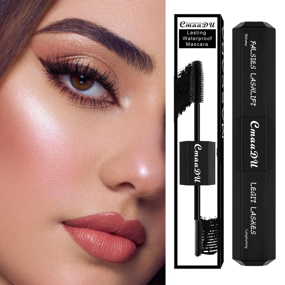 

Large Capacity 20ml Super Black Double Head Mascara 5D Waterproof Not Smudge Thick Curl Long Glue Bruch Head for Female Makeup