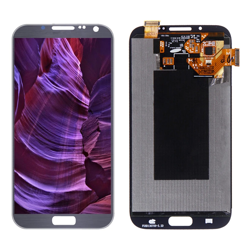 100% Оригинальный ЖК дисплей Burn Shadow для Samsung Galaxy note 2 N7100 N7105 с рамкой сенсорный экран