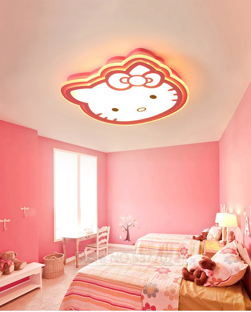 Pink Cartoon Cute Baby Girls Room Ceiling Light Princess Beautiful Kids Bedroom Ceiling Lamp Child Children Room Ceiling Light