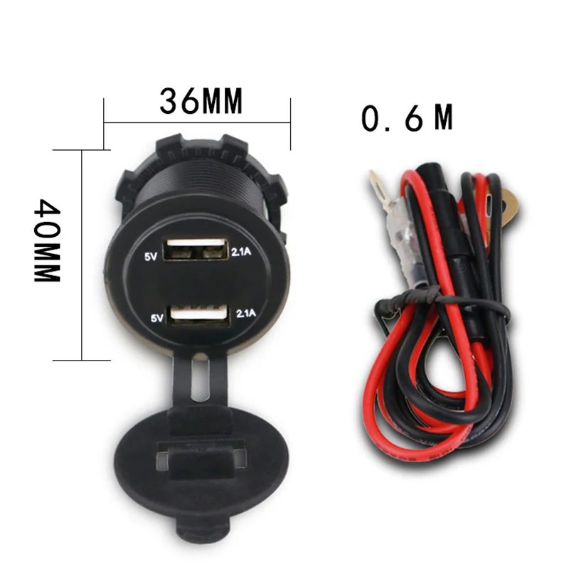 4.2A автомобиля 2 Порты и разъёмы Dual USB зарядное устройство адаптер гнездо для