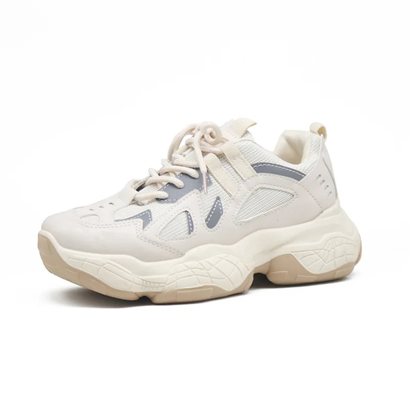 

Spring Women Shoes Ins Popular Net Red Lace-up Sports Dad Shoes s' Street Shot Hong Kong Style Shoes