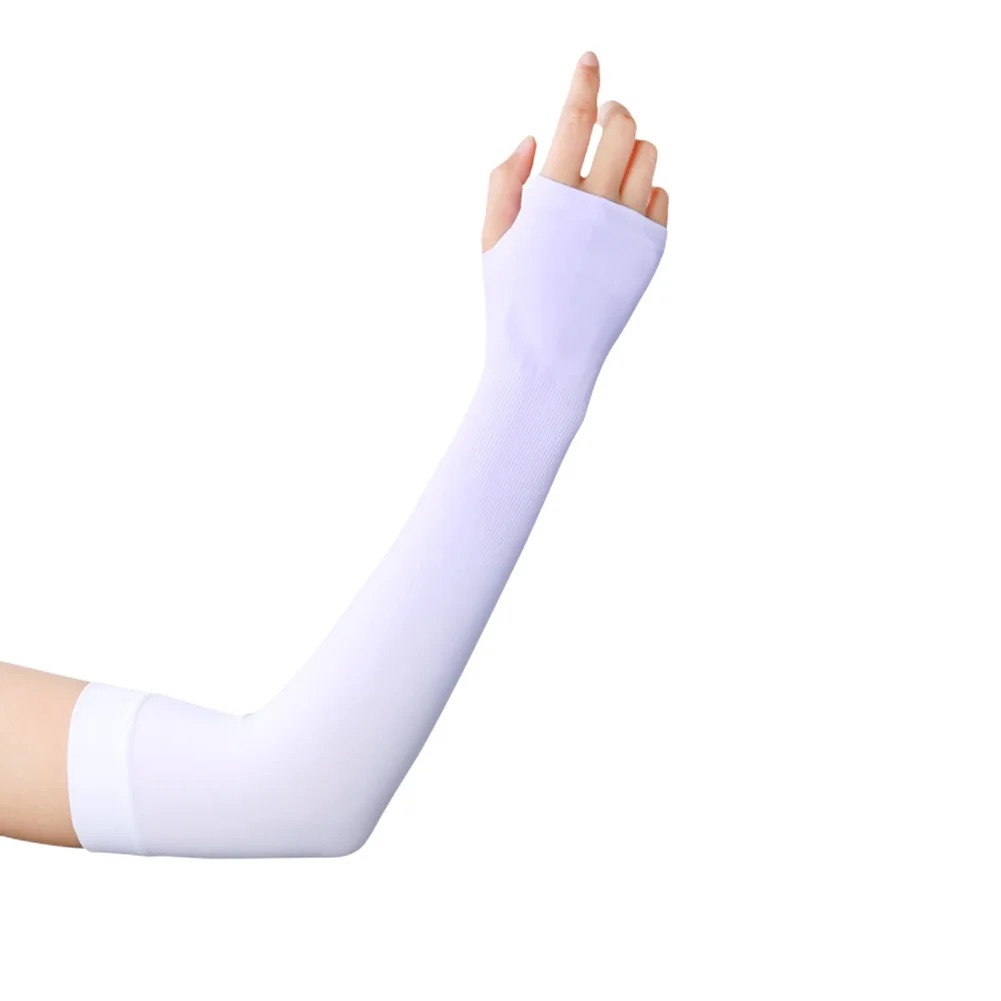

Ice Silk Sleeve Sunscreen Sleeve For Outdoor Riding Driver Cooling Half Finger Gloves Arm Sleeves