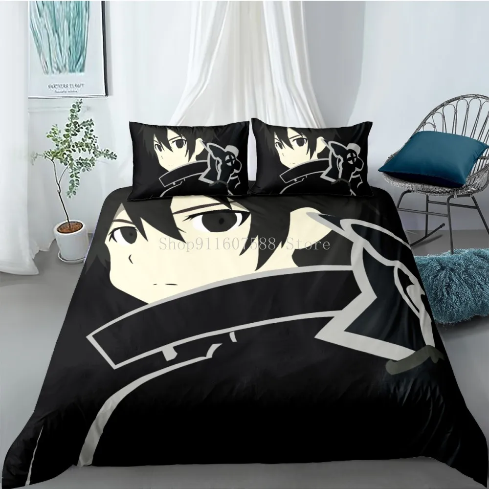 

Sword Art Online Bedding Sets US/Europe/UK Size Quilt Bed Cover Duvet Cover Pillow Case 2-3 Pcs Sets Adult Children Gift