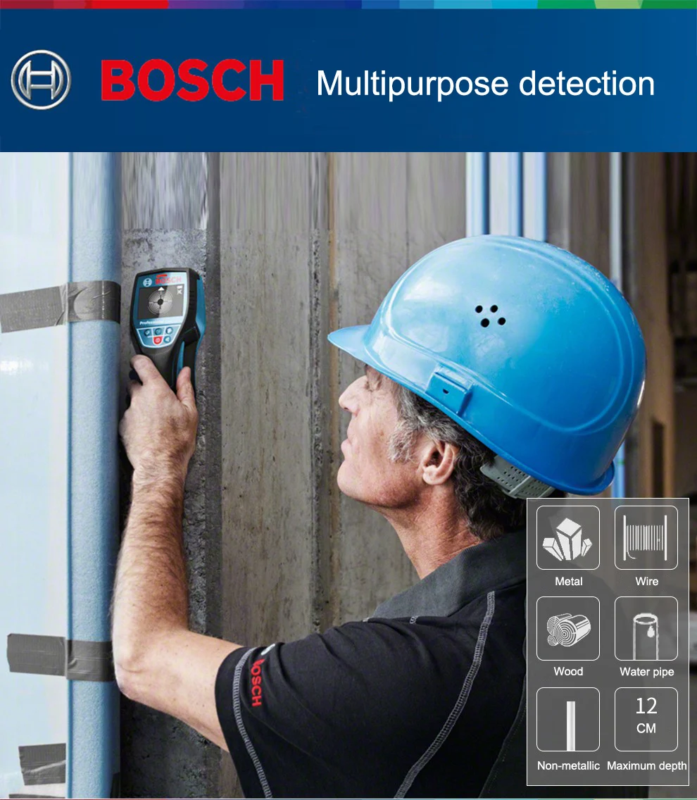 BOSCH металлоискатель Профессиональный D-tect 120 Wire Finder деревянная проводка настенный