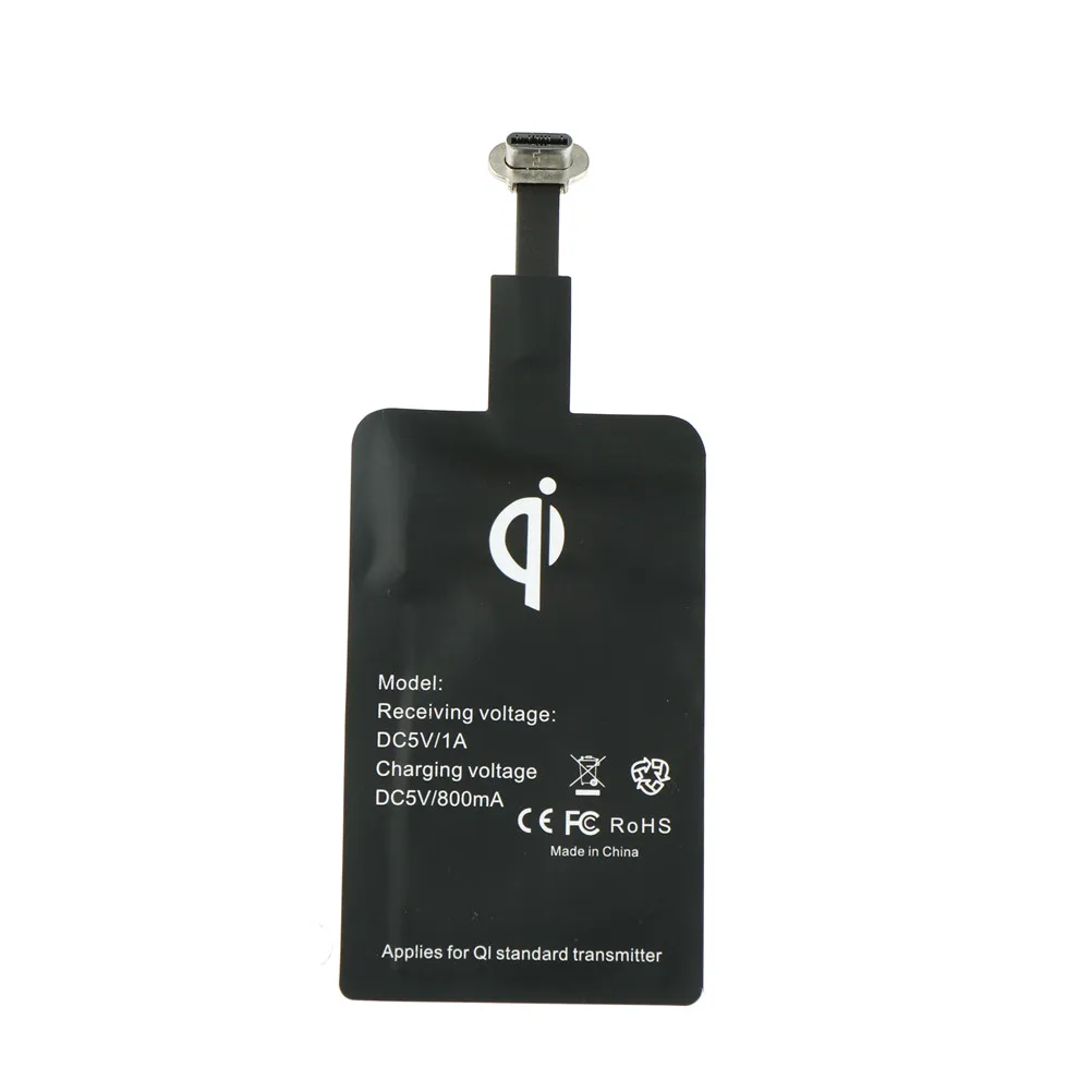 Universal QI Wireless Charger Charging Patch Android Type-C Receiver Adapter Pad For Samsung Smart phone | Электроника