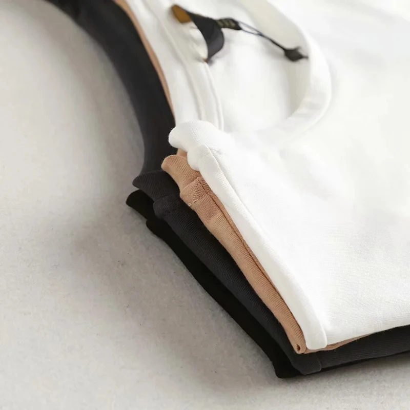 Футболка женская Увядшая в английском стиле простая однотонная хлопковая