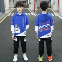 kids boy hoodies suit childrens clothing sweatshirts casual fashion pullover sweatpants two piece sets teenager set 3 15year