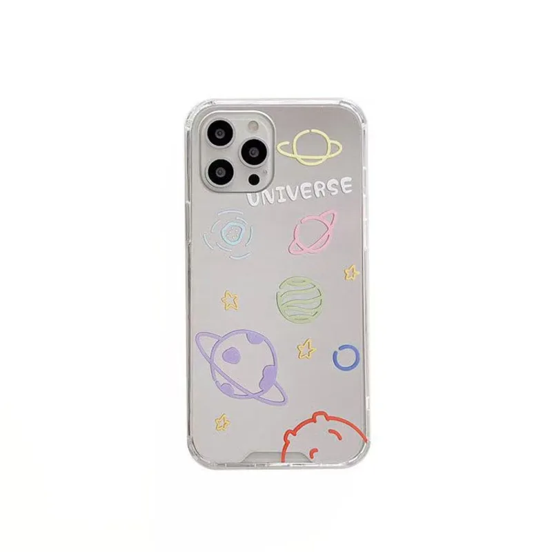

Glitter Bling Moon Stars Planet Phone Case For iphone 12 Pro Back Cover Cartoon Case For iphone 11Pro Max XS XR X 7 8 Plus