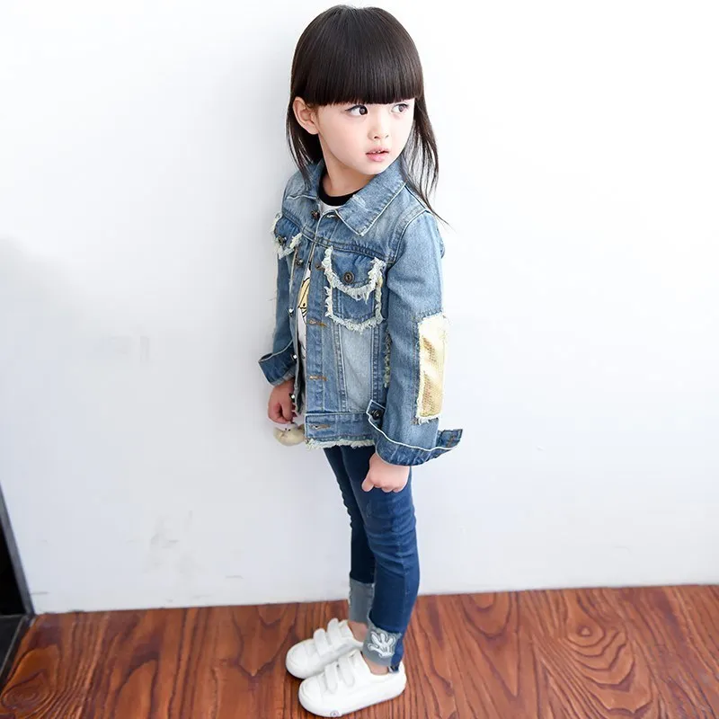 Джинсовая куртка для мальчиков и девочек модная верхняя одежда из денима с