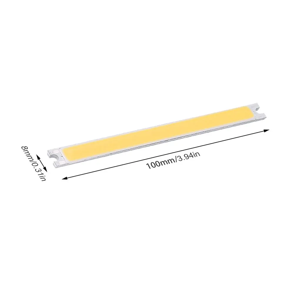 Новый 12V 5W светодиодный светильник 100x8mm COB Светодиодный модуль теплых цветов