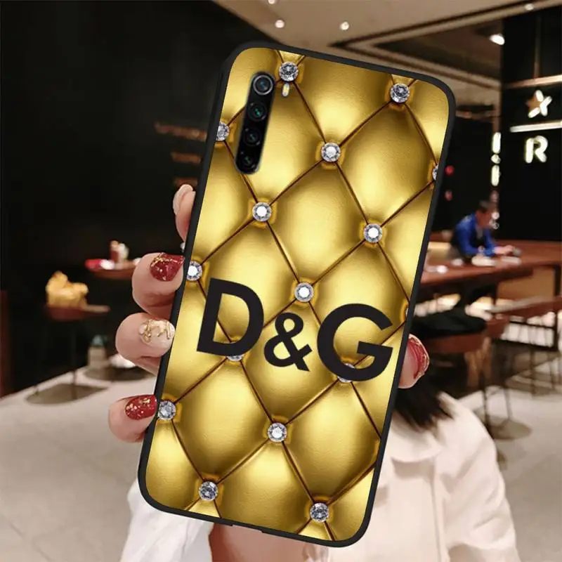 

Italy Luxury Brand DG Case Coque Fundas Etui for Xiaomi Redmi 7 7a 8 8t 9 10 Pro Lite Note Max Mi 7 8 9se Cases Cover