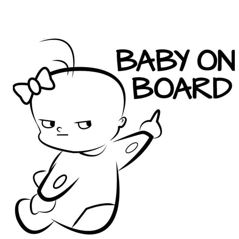 

BABY ON BOARD Funny Vinyl Car Sticker Warning Sign Decal Car Styling #B1089