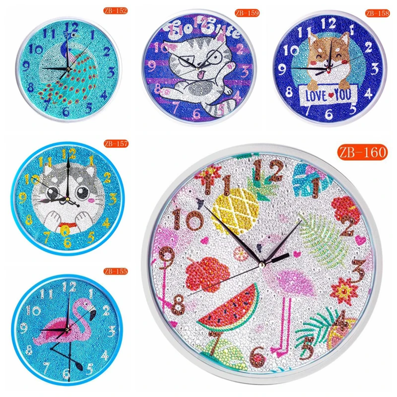 

Алмазная вышивка 3D "сделай сам", часы с изображением фламинго специальной формы