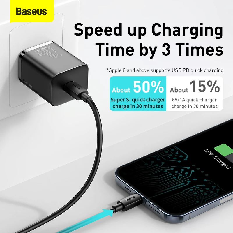 baseus pd 20w fast charger cn type c charger for iphone quick charging travel wall charger for tablet for huawei with data cable free global shipping