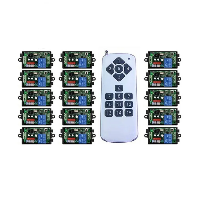 15CH 18CH 200-1000 м длинный диапазон AC220V 1CH 10A RF беспроводной переключатель системы