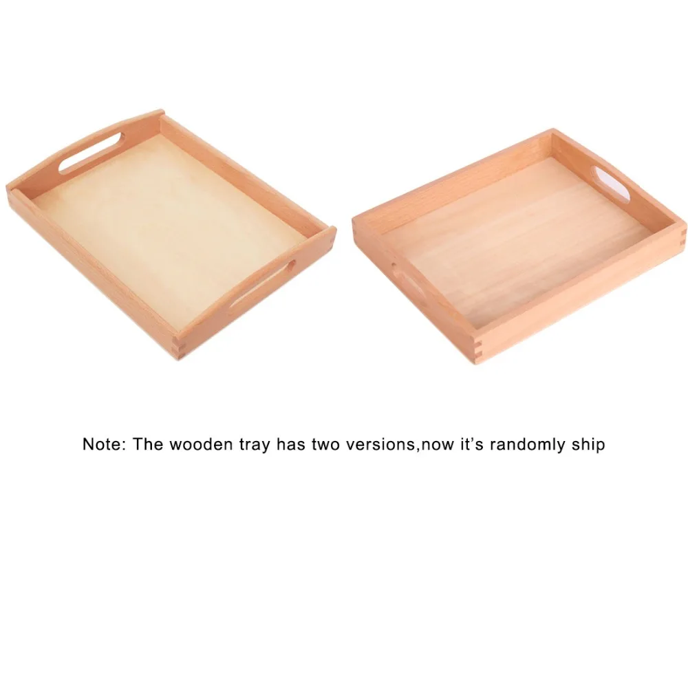 Деревянные детские игрушки Монтессори прямоугольный поднос кубики зажим шар