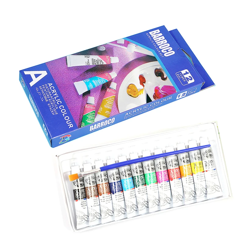 Набор акриловых красок 12 цветов|acrylic paint set|paint setacrylic |