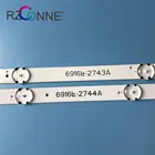 Светодиодная лента для подсветки, 6916L-2744A, 6916L-2743A, LG 43 дюйма, V16.5, ART3 2744, 2743, Rev0.11, 43lh5700, 43lh590v, 43UH603V, LC430DGE, FJ, M2, a1