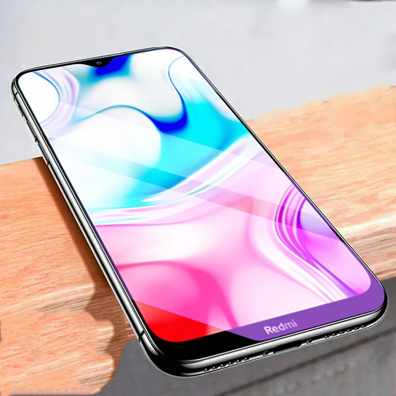 Защитное стекло UVR для Xiaomi Redmi 8 8A 7 7A 6 Pro 6A 5 Plus 5A защита экрана из закаленного синего