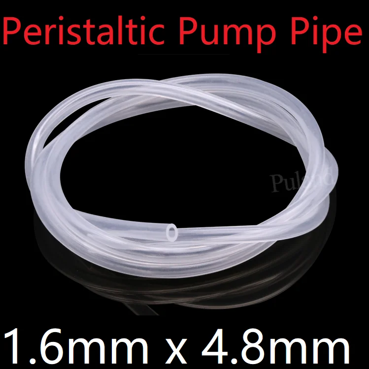 

1.6x4.8 Transparent ID 1.6mm OD 4.8mm Thickness 1.6mm Peristaltic Pump Silicone Hose Food Grade Soft Flexible Pipe Water Tubing