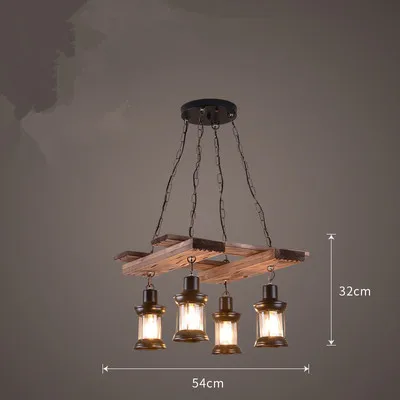 E Промышленная ветровая люстра Ностальгический ретро лодка дерево творческая личность магазин одежды ресторан кафе Лофт деревянная лампа - Цвет корпуса: E