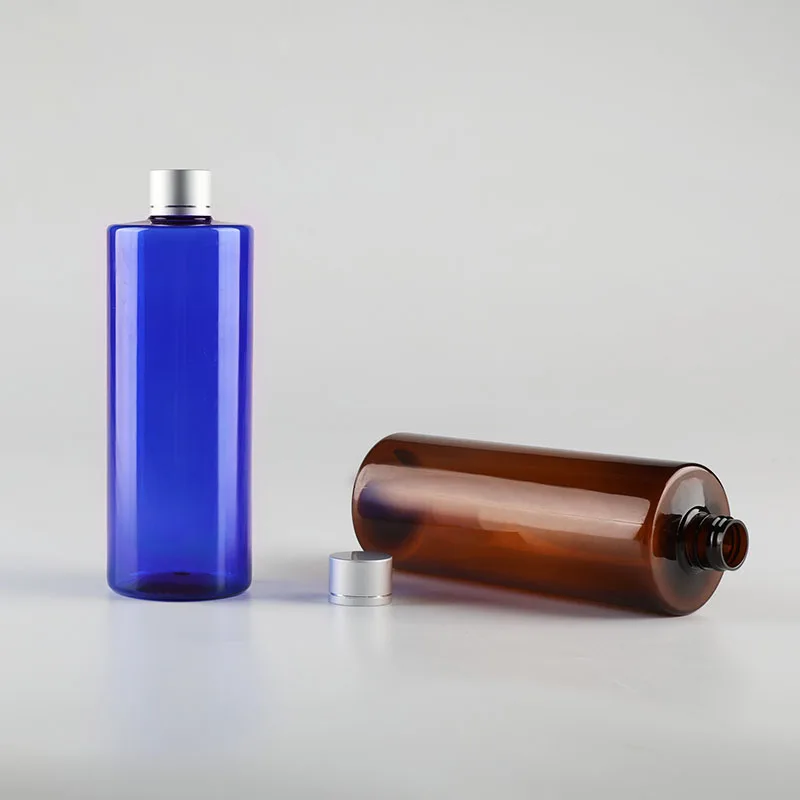 500ml 12pcs Anodized Screw Cap Brown White Blue Clear Plastic Packaging Bottle Liquid Perfume With Inner Plug | Красота и здоровье