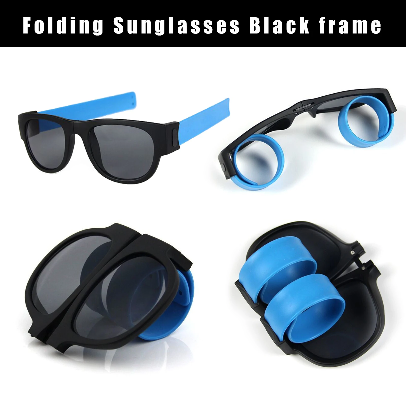

Car Sunglasses Slap Folding Wristband Outdoor Driving Designer Foldablen Roll Vintage Square Trend Slappable Bracelet Men Women