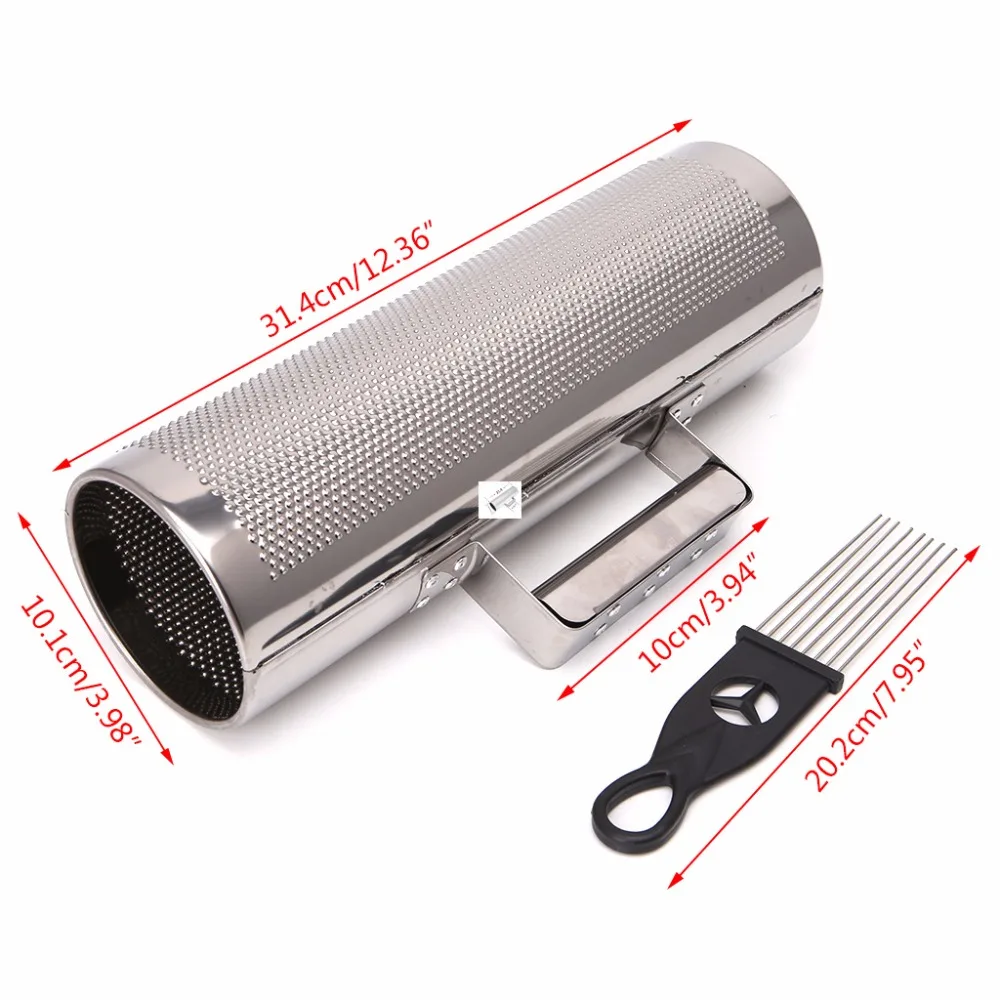 

Stainless Steel Guiro with Scraper Percussion Musical Instrument Training Tool Dropshipping