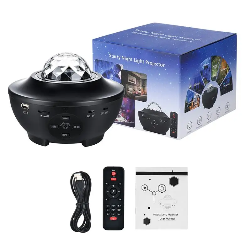 

Colorful Starry Sky Galaxy Projector Nightlight Child Blueteeth USB Music Player Star Night Light Romantic Projection Lamp Gifts